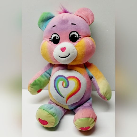 Care Bears Togetherness Bear Multicolor Pastel Plush 12in Stuffed Animal GUC - Picture 2 of 13